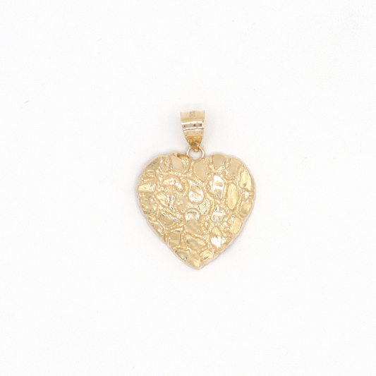 Heart Nugget Love Big 10K Pure Yellow Gold Charm - STF DIAMONDS