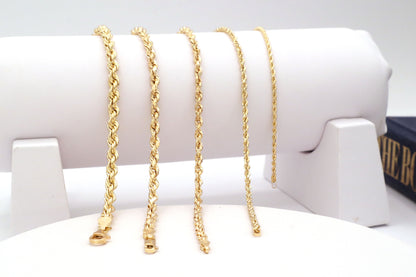 10K Real Yellow Gold Rope Chain Bracelets - STF Diamonds