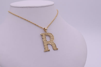 10K Gold elegant Initial Letter charms