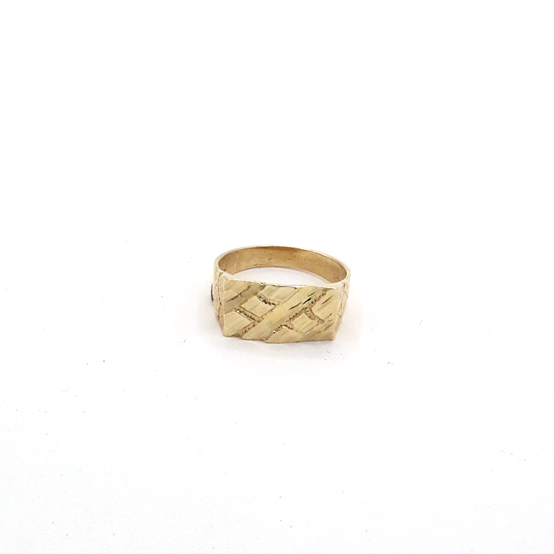 10K Solid Yellow Gold Nugget Ring