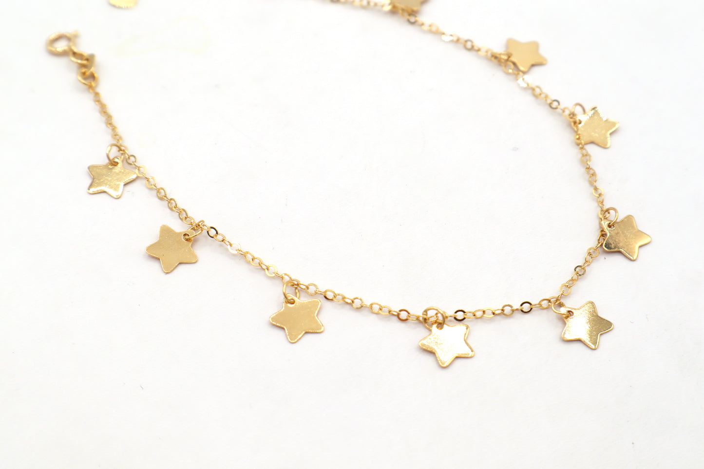 14K Gold Twinkle ltitle Stars Bracelet - STF DIamonds