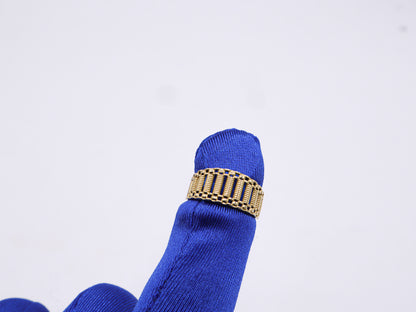 Luxury Woven Chain Band Women’s Ring – 14K Yellow Gold STF DIAMONDS JEWELRY