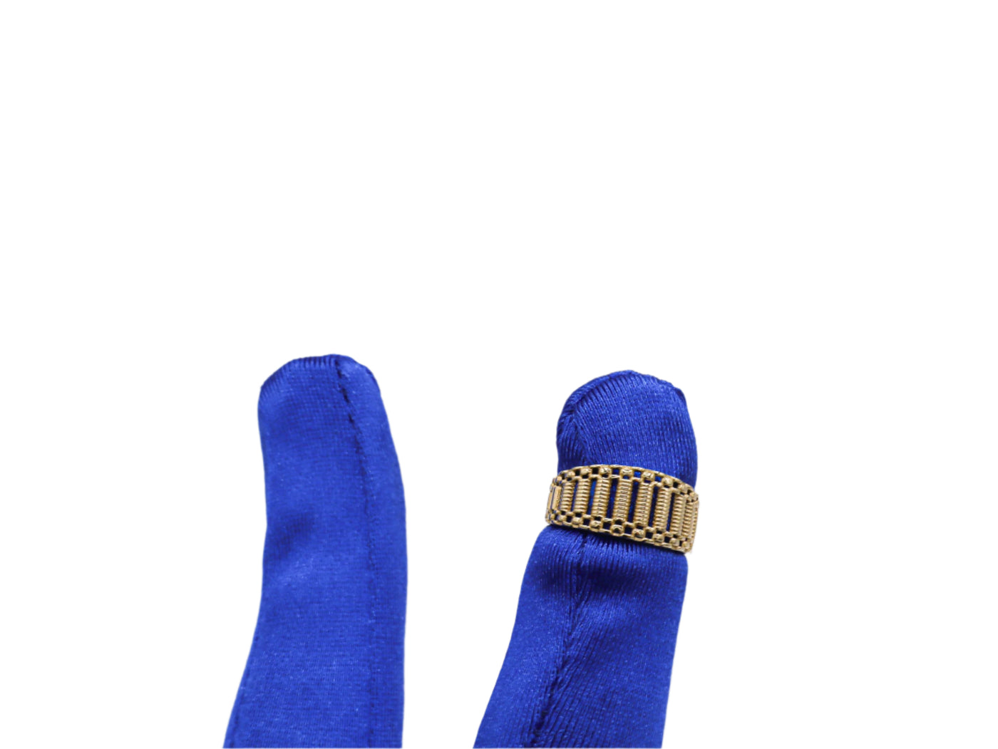 14K Solid Yellow Gold Woven Chain Band Ring 4-13"