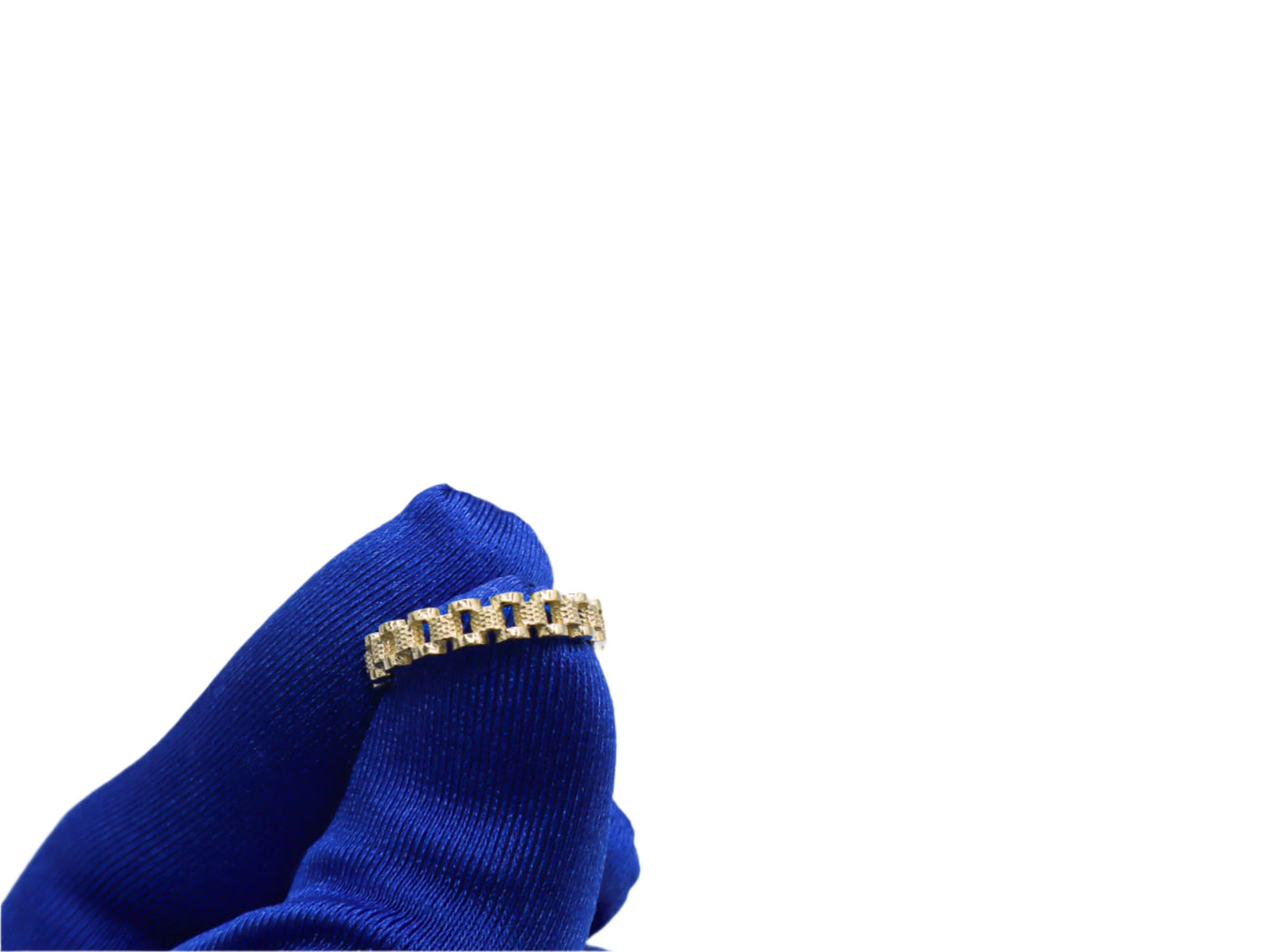 10K Solid Yellow Gold Classic Vintage Rolly Band Ring