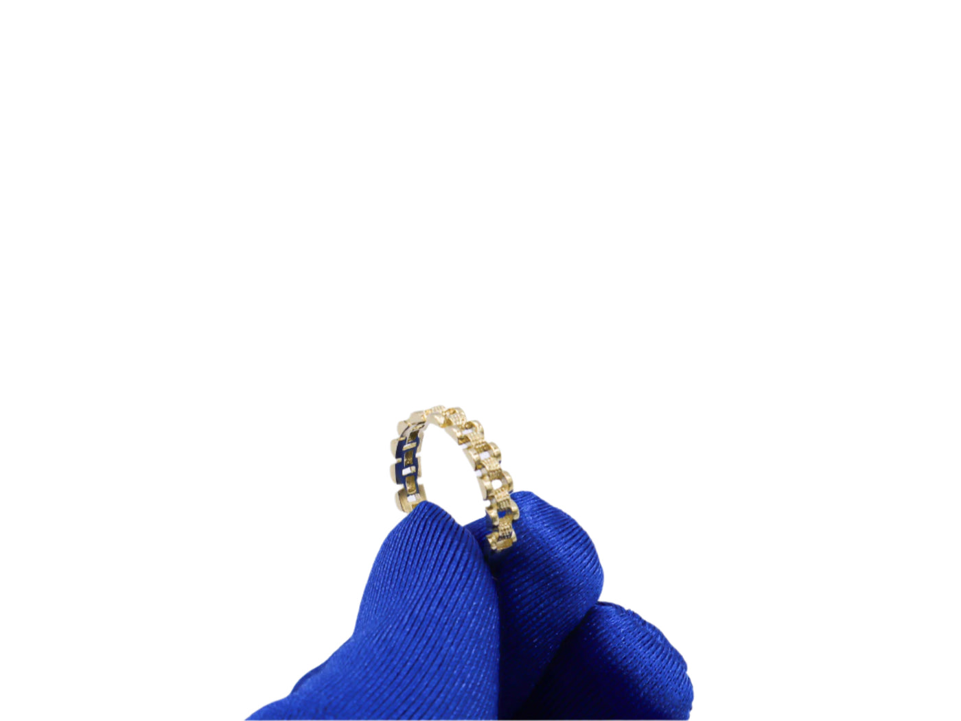 10K Solid Yellow Gold Classic Vintage Rolly Band Ring