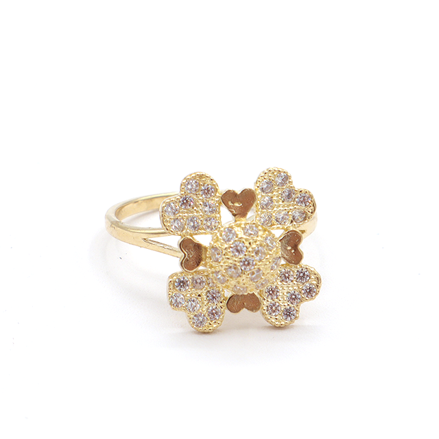 Love 4 Flower wheel spin 10K Pure Yellow Gold - STF DIAMONDS