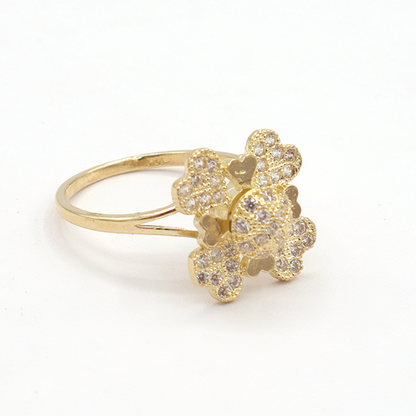 Love 4 Flower wheel spin 10K Pure Yellow Gold - STF DIAMONDS