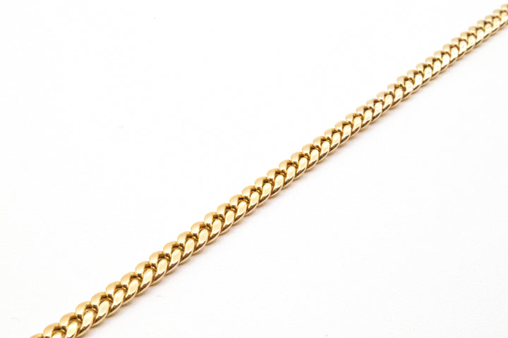14K Solid Yellow Gold 2mm Miami Cuban Chain 16-24"