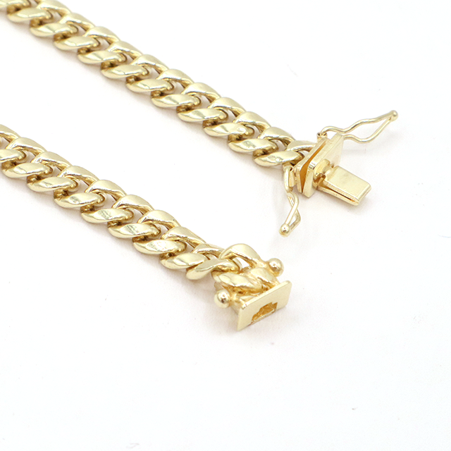 10K Solid Yellow Gold Miami Cuban Chain Bracelet 5-5"