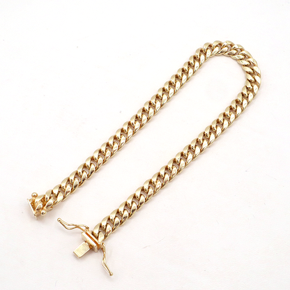 Miami Cuban Chain Bracelet 10K Real Yellow Gold ???????? - STF DIAMONDS