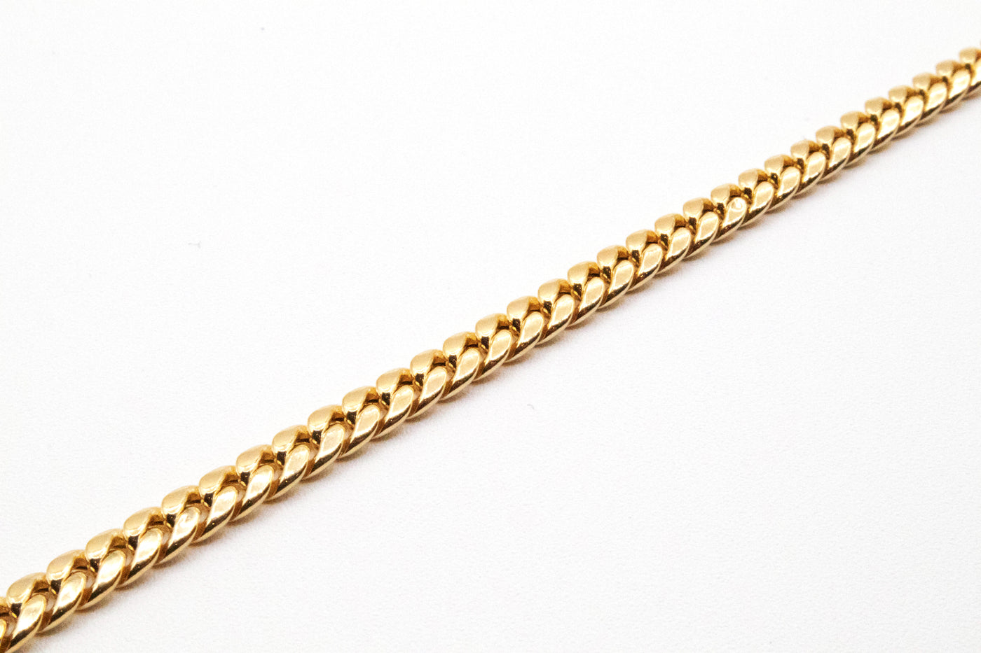 14K Solid Yellow Gold 2mm Miami Cuban Chain 16-24"