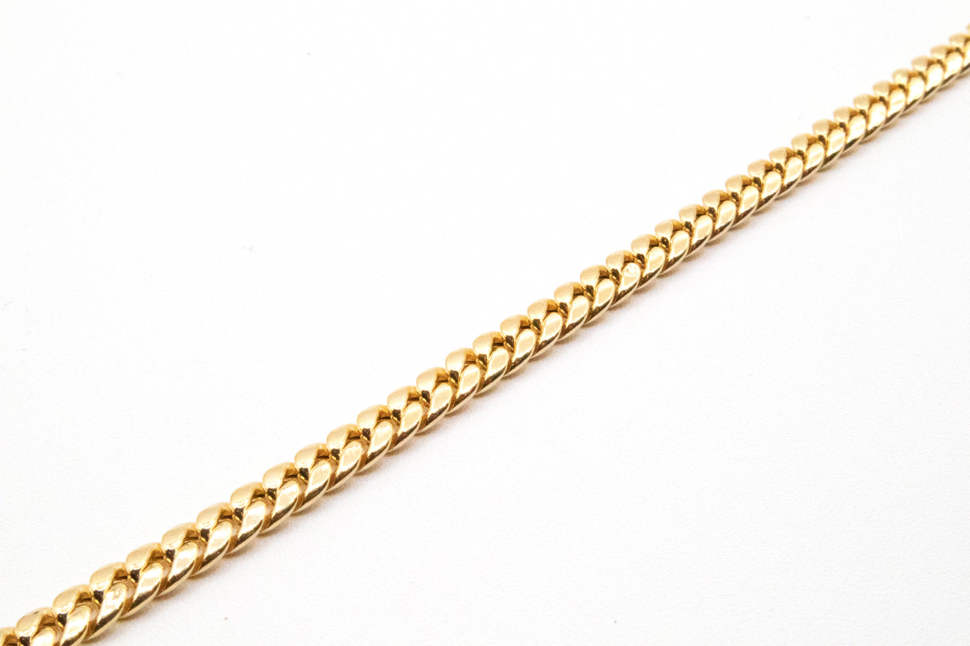 14K Solid Yellow Gold 2mm Miami Cuban Chain 16-24"