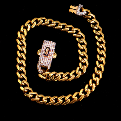 Monaco Miami Cuban Link Bracelet 10K Pure Yellow Gold ??????? - STF DIAMONDS