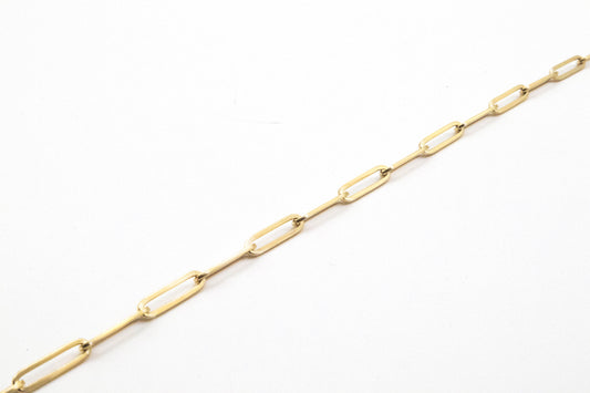 6mm Gold Paper Clip Link Chain STF DIAMONDS