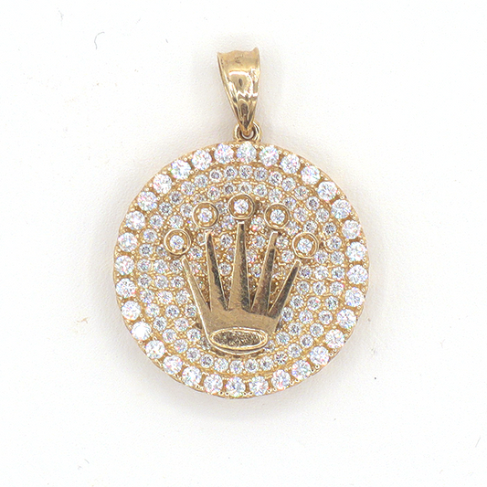 Rolly Crown 5 points Crown King 10K Pure Yellow Gold Charm - STF DIAMONDS