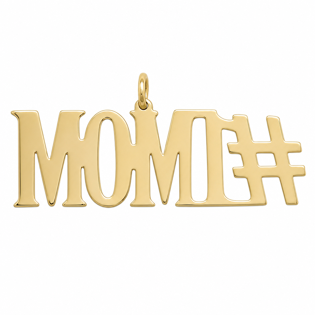 #1 MOM 10K solid gold nameplate, back view