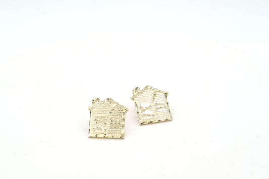 Trap house window Authentic 10k Gold Earrings -STF Diamonds