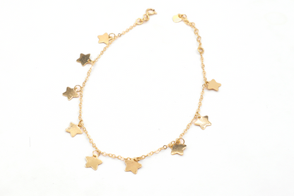 14K Gold Twinkle ltitle Stars Bracelet - STF DIamonds