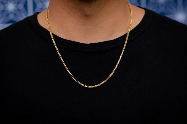 14K Solid Gold Braided 2mm Franco Chain 16-26"