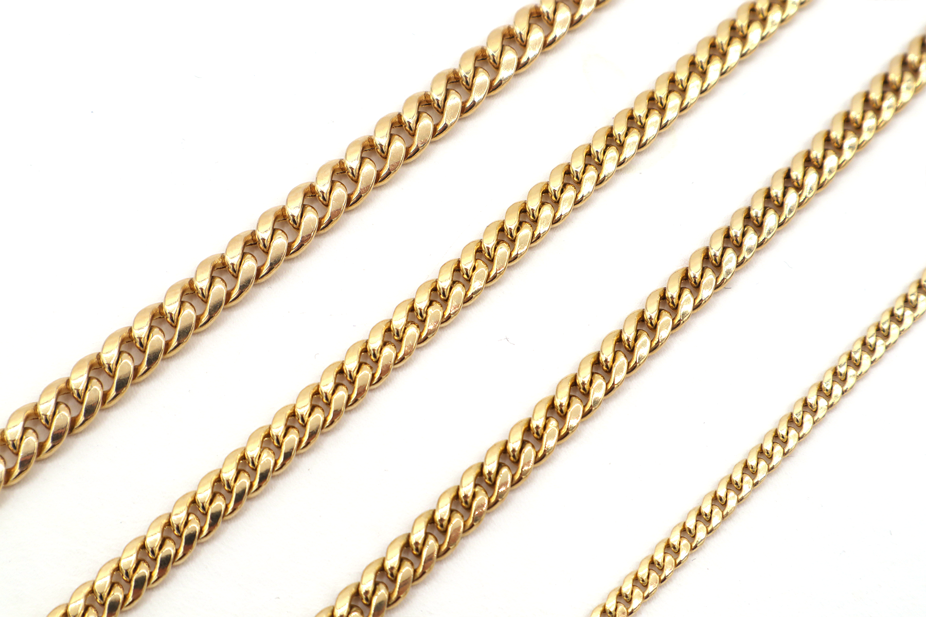 4.7mm Miami Cuban link 14k Gold bracelet STF Diamonds