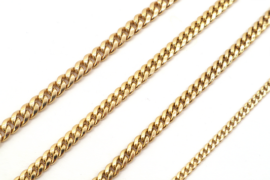 3mm Miami Cuban link 14k Gold bracelet STF Diamonds