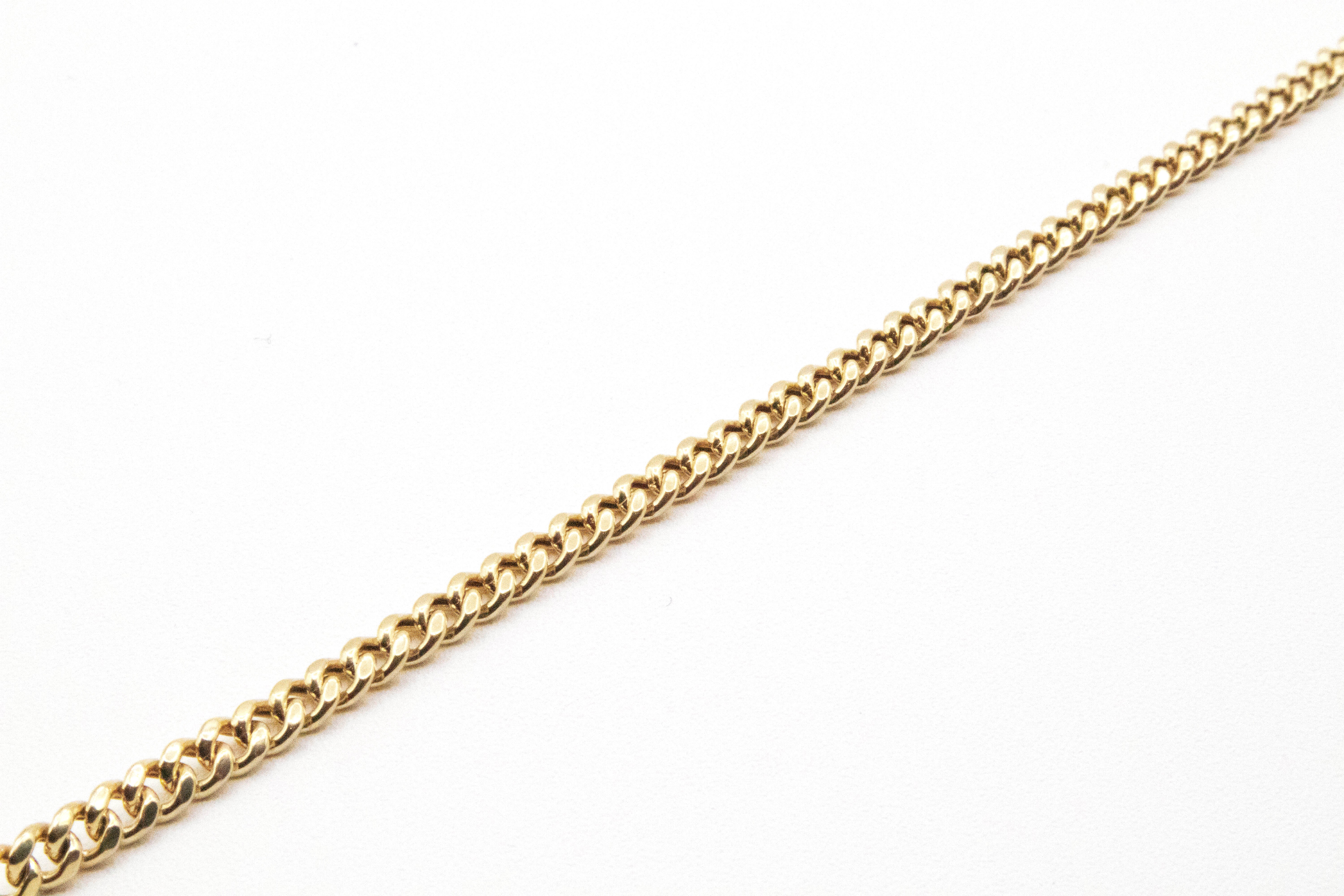 Stf Chain Premium 14K Solid Gold Chain: 3.5MM Flat Curb Link for Timeless Elegan ...