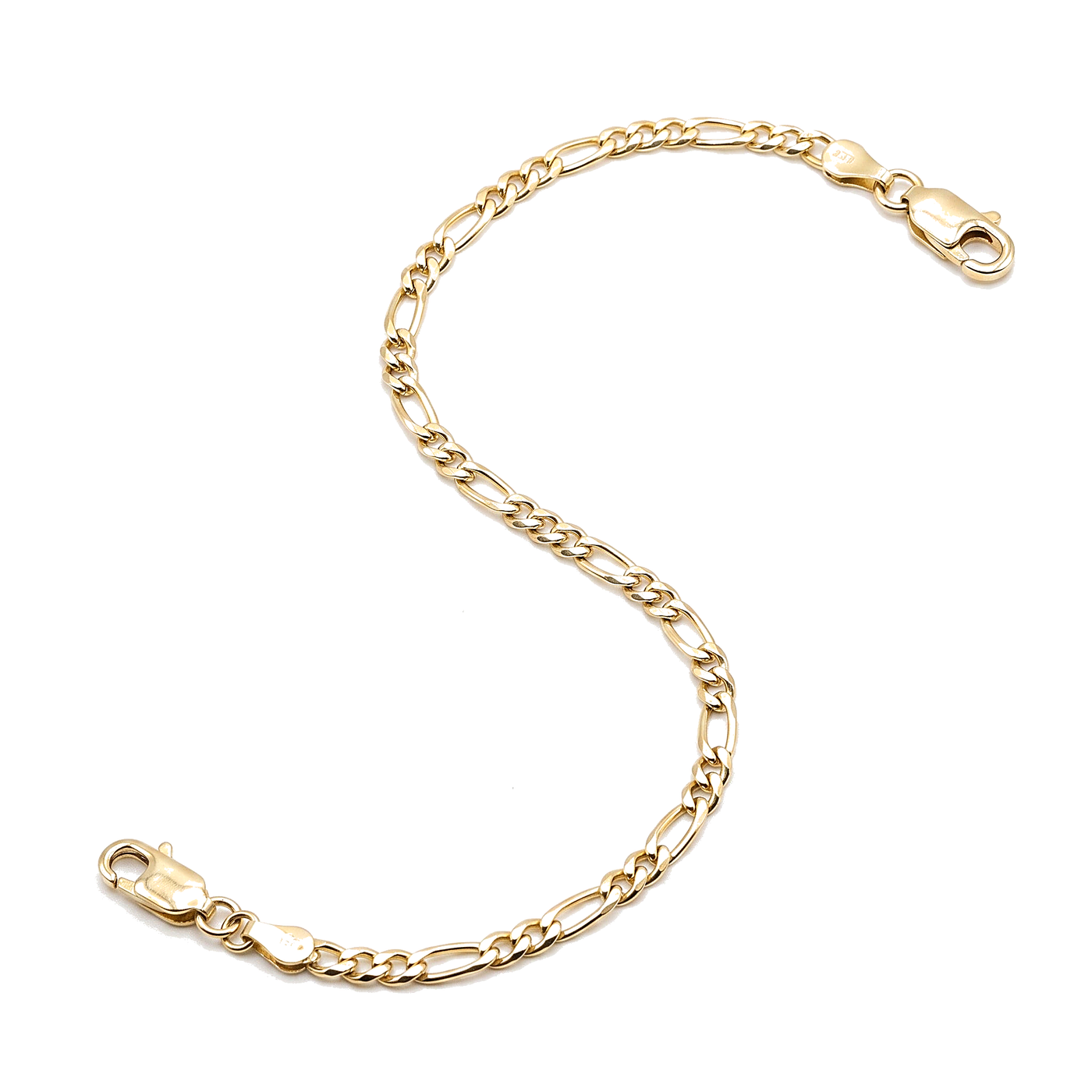 Figaro Fina — 2mm Figaro Anklet, 10K Yellow Gold