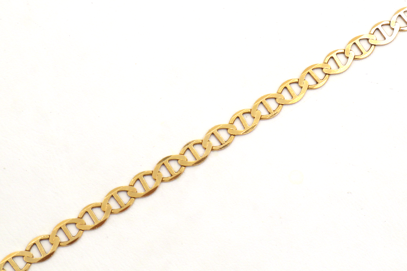 14K Solid Yellow Gold Diamond-Cut 4.1mm Mariner Link Bracelet