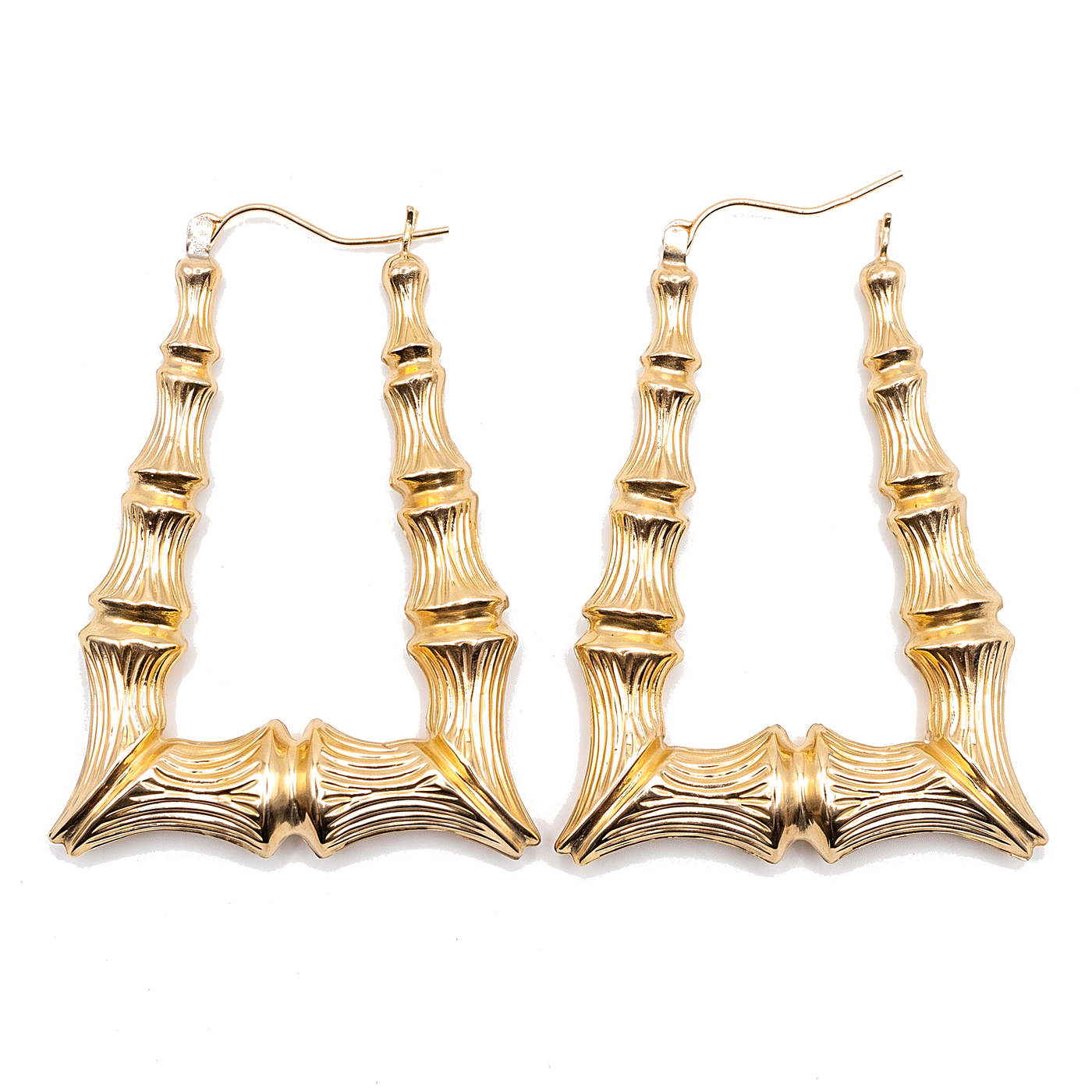 Knock Knock — Door Knocker Hoops 1.5", 10K Yellow Gold