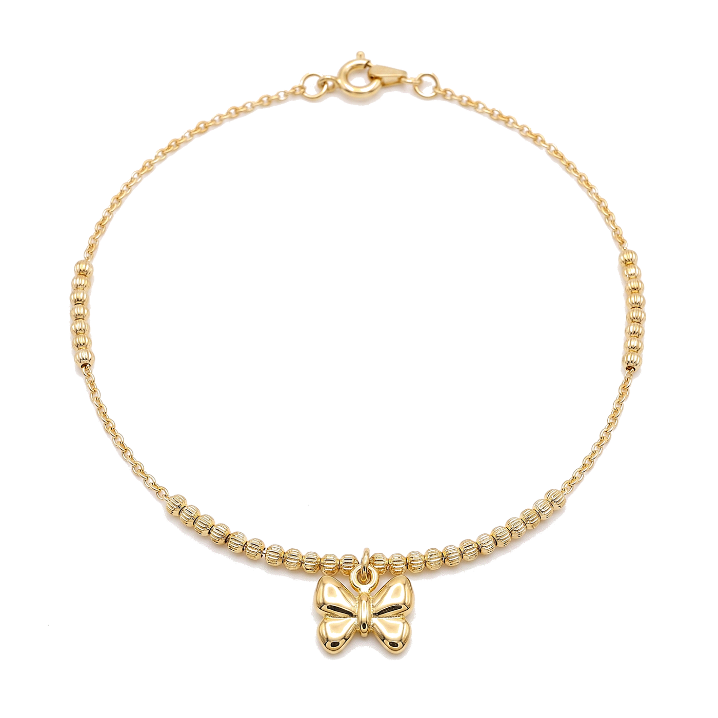 Lazo Anklet — Bow Anklet, 10K Yellow Gold