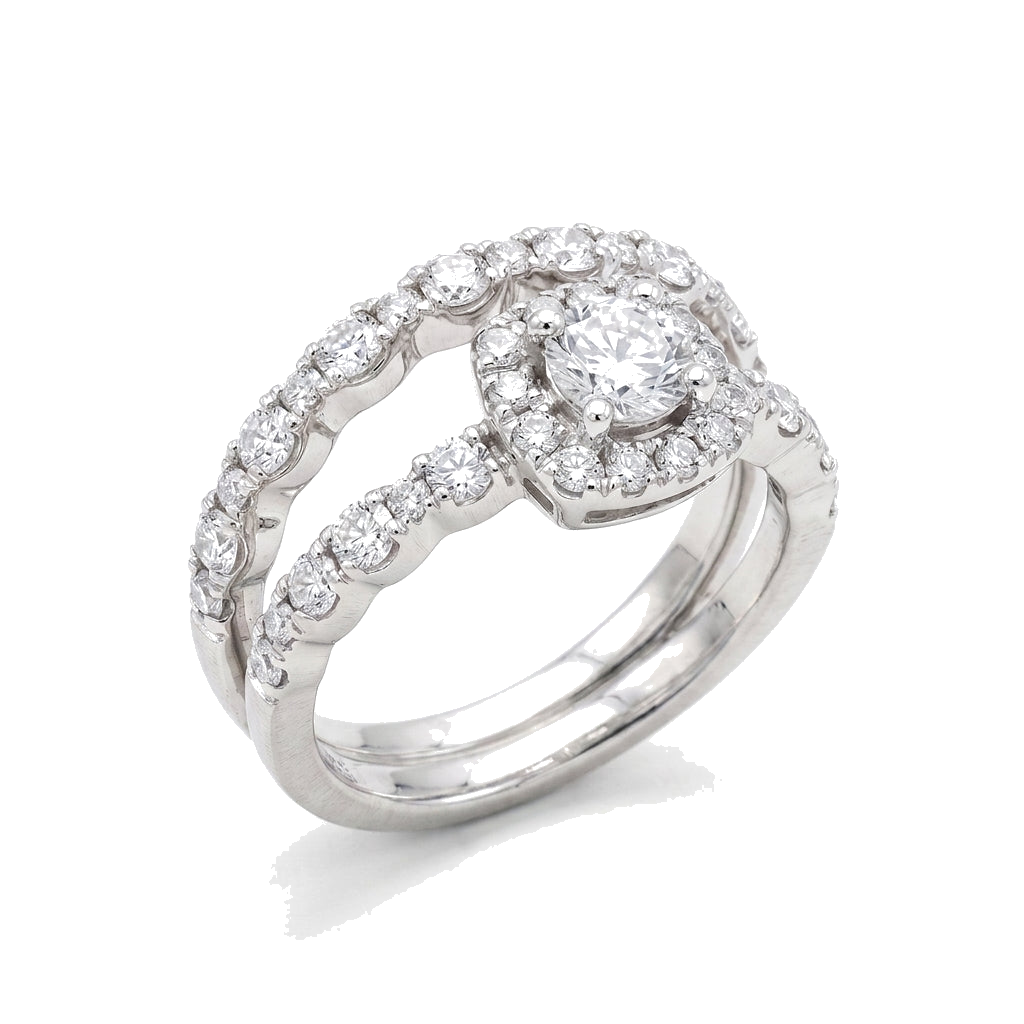 14K Solid Gold The Vow Set — 1.8 ct t.w. Diamond Wedding Bands