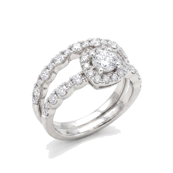 14K Solid Gold The Vow Set — 1.8 ct t.w. Diamond Wedding Bands
