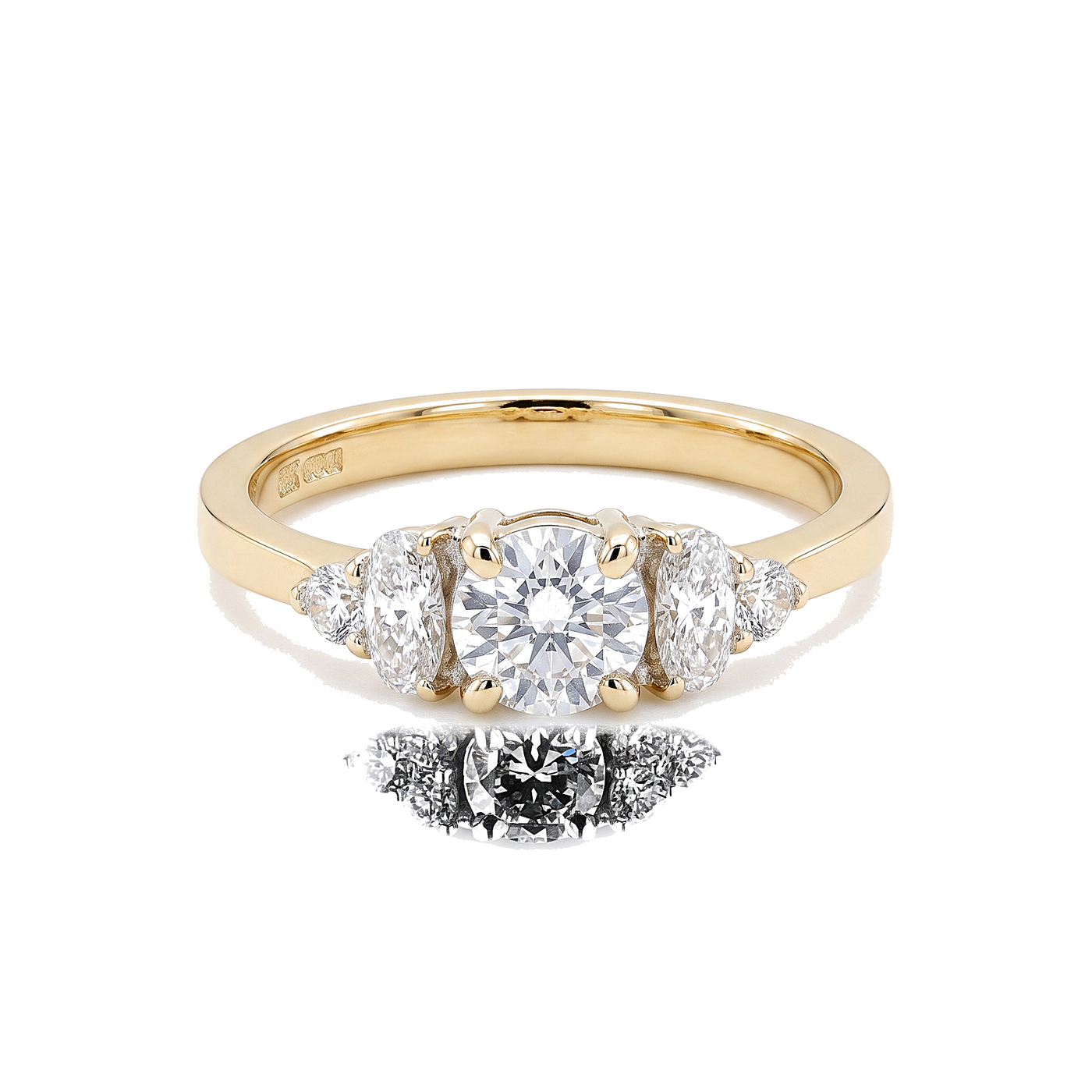 14K Solid Yellow Gold My Only One — Round Lab-Grown Diamond Ring