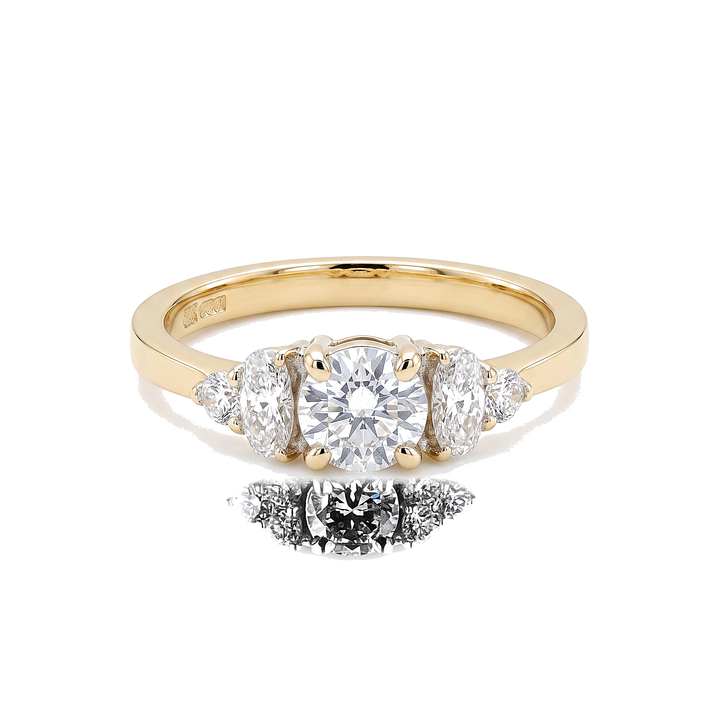 14K Solid Yellow Gold My Only One — Round Lab-Grown Diamond Ring