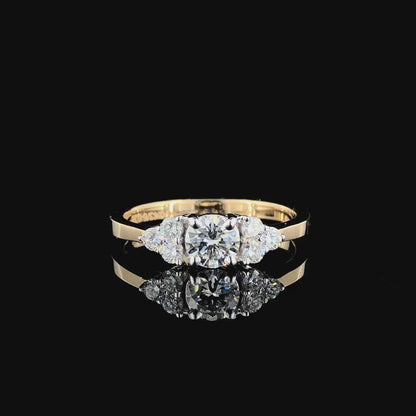 My only one Round Lab Grown Diamond Ring 14K Yellow Gold  - STF DIAMONDS