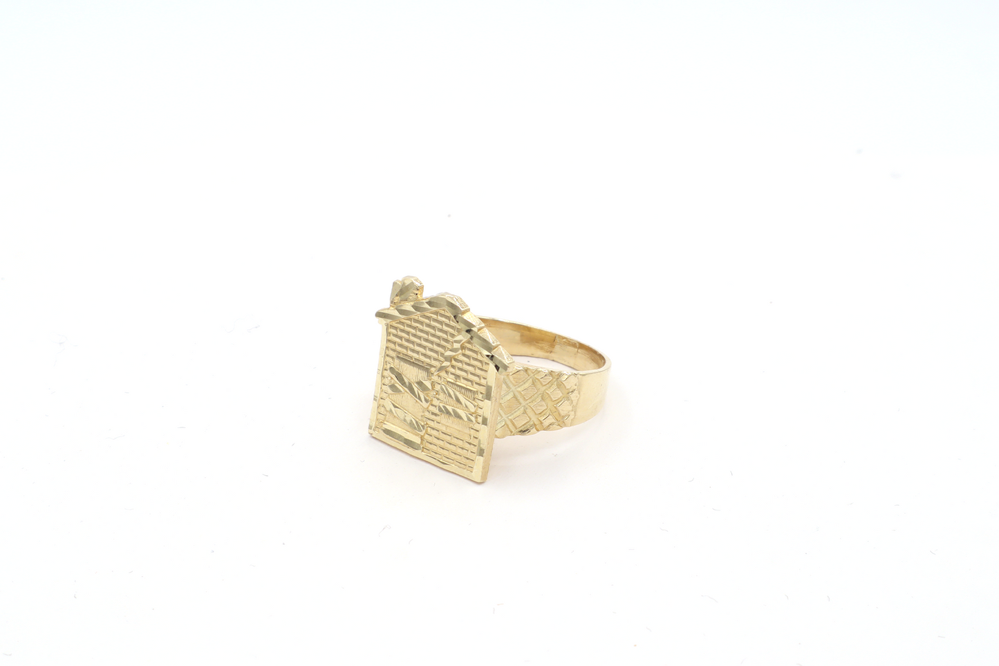 10k Real Gold Trap house Stylish Ring -STF DIAMONDS