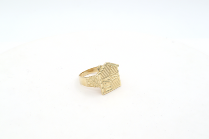 10k Real Gold Trap house Stylish Ring -STF DIAMONDS