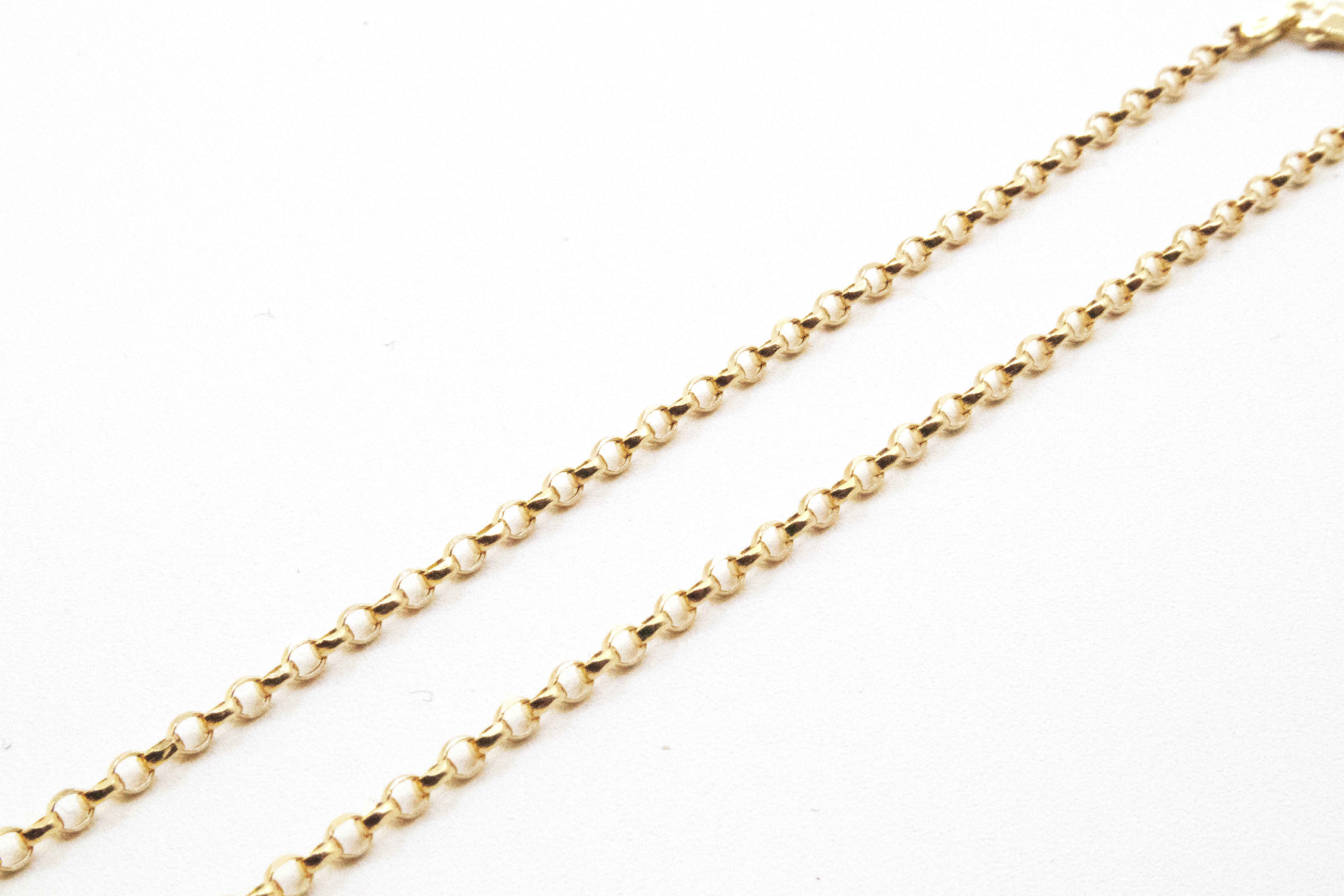 Stf Chain 10K Gold 4mm Rolo Link Chain STF Diamonds – STF DIAMONDS