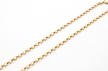 10K Gold 4mm Rolo Link Chain STF Diamonds